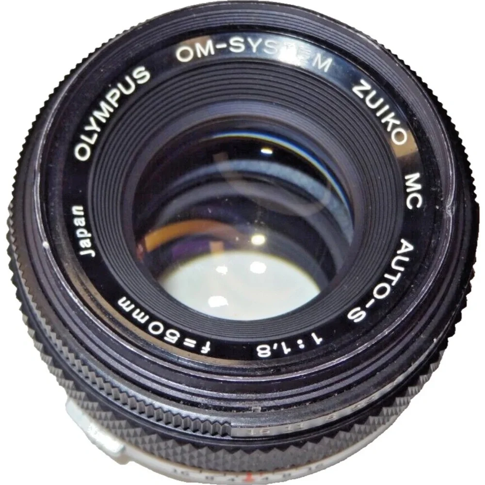 Olympus Zuiko 50mm f/1.8 Prime Lens — Black with Green Marking